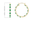 Lab-Grown Emerald and Moissanite Inside–Out Hoop Earrings