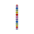 Lab-Grown Multi-Coloured Gemstone Eternity Wedding Band - 2.0 mm