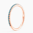 London Blue Topaz Three-Quarter Coverage Wedding Band - 1.4 mm