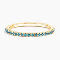 London Blue Topaz Three-Quarter Coverage Wedding Band - 1.4 mm