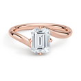 Load image into Gallery viewer, Luminara Emerald Cut Solitaire Moissanite Engagement Ring