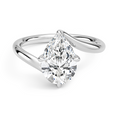 Load image into Gallery viewer, Luminara Pear Cut Solitaire Moissanite Engagement Ring