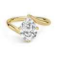 Load image into Gallery viewer, Luminara Pear Cut Solitaire Moissanite Engagement Ring