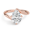 Load image into Gallery viewer, Luminara Pear Cut Solitaire Moissanite Engagement Ring