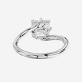 Load image into Gallery viewer, Luminara Princess Cut Solitaire Moissanite Engagement Ring