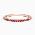 Load image into Gallery viewer, Luxe Garnet Pavé Gemstone Eternity Wedding Band - 1.4 mm