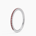 Load image into Gallery viewer, Luxe Garnet Pavé Gemstone Eternity Wedding Band - 1.4 mm
