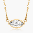 Load image into Gallery viewer, Marquise Cut Bezel Set Moissanite Solitaire Necklace