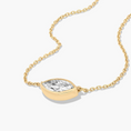Load image into Gallery viewer, Marquise Cut Bezel Set Moissanite Solitaire Necklace