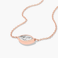 Load image into Gallery viewer, Marquise Cut Bezel Set Moissanite Solitaire Necklace