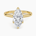 Marquise Cut Petal Prong Solitaire Moissanite Engagement Ring
