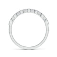 Marquise Half Eternity Milgrain Round Moissanite Wedding Band