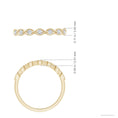 Marquise Half Eternity Milgrain Round Moissanite Wedding Band