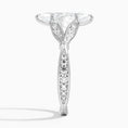 Marquise Moissanite Floral Openwork Cathedral Engagement Ring