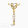 Marquise Moissanite Floral Openwork Cathedral Engagement Ring