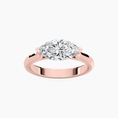 Load image into Gallery viewer, Marquise Cut East West Moissanite Engagement Ring