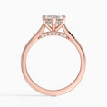 Marquise Cut Hidden Halo Moissanite Engagement Ring