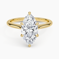 Load image into Gallery viewer, Marquise Cut Hidden Halo Moissanite Engagement Ring