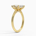 Load image into Gallery viewer, Marquise Cut Hidden Halo Moissanite Engagement Ring