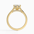 Marquise Cut Hidden Halo Moissanite Engagement Ring