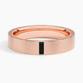 Matte Baguette Black Moissanite Men’s Wedding Band-4.5 mm