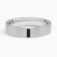 Matte Baguette Black Moissanite Men’s Wedding Band-4.5 mm