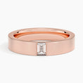 Matte Baguette Moissanite Men’s Wedding Band-4.5 mm