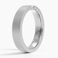 Matte Baguette Moissanite Men’s Wedding Band-4.5 mm