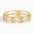 4.5 mm Matte Channel-Set Baguette Moissanite Eternity Men’s Wedding Band