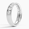 Matte Channel-Set Moissanite Wedding Band-5.5 mm