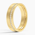 5.5 mm Micro Pavé Moissanite Eternity Men’s Wedding Band