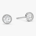 Milgrain Bezel Set Round Cut Moissanite Stud Earrings