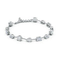Mixed-Cut Moissanite Multi-Shape Chain Bracelet