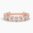 Mixed Shape Marquise and Round Moissanite Wedding Band