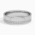 Load image into Gallery viewer, Modern Pavé Halfway Moissanite Band-5.5 mm