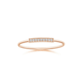 Moissanite Pavé Bar Stackable Band – 1.2 mm