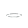 Moissanite Pavé Bar Stackable Band – 1.2 mm