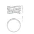 Multi-Band Criss-Cross Moissanite Wrap Ring