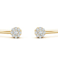 Open Flex Floral Cluster Moissanite Cuff Bracelet