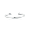 Open Two-Stone Moissanite Wedding Band - 1.8 mm