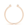 Open Two-Stone Moissanite Wedding Band - 1.8 mm