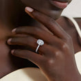 Oval Cut French Pavé Flush-Fit Moissanite Engagement Ring