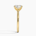 Oval Cut Petal Prong Solitaire Moissanite Engagement Ring