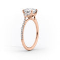 Oval Lab-Grown Diamond Pavé Cluster Accents Engagement Ring