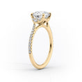Oval Lab-Grown Diamond Pavé Cluster Accents Engagement Ring
