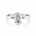 Oval Lab-Grown Diamond Solitaire Engagement Ring