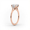 Oval Lab-Grown Diamond Solitaire with Accents Engagement Ring
