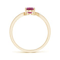 Oval Pink Tourmaline Bypass Engagement Ring with Pavé Moissanite Accents