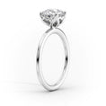 Oval Lab-Grown Diamond Petal Prongs Solitaire Engagement Ring