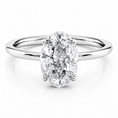 Oval Lab-Grown Diamond Petal Prongs Solitaire Engagement Ring